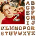 thumbnail image 1 of Lwlmwt Christmas Tree Decoration Pendant,8cm Christmas 26-letter Pendant,Gingerbread 26 Letter Ornaments,for DIY Craft Xmas Hanging Decorative Letters, 1 of 4