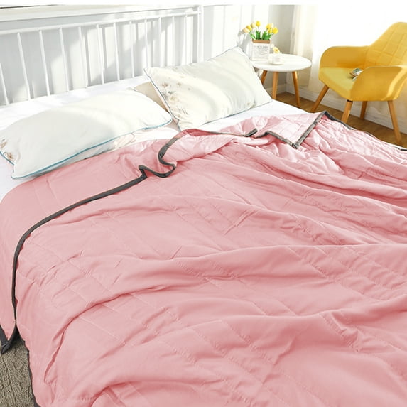 Lwlmwt Conditioning Quilt,Machine Washable Lightweight Quilt,Breathable Silk Smooth Summer Bedding Quilt,for Hot Sleepers,for Airconditioned Rooms,All Ages