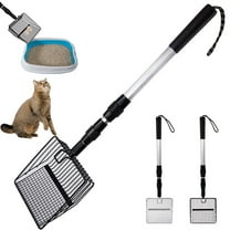 Lwlmwt Extendable Cat Litter Scoop with Long Handle Adjustable Handle for Back-Friendly Scooping Thickened Material Chicken Poop Scooper Ideal for Large Litter Boxes, Chicken Coops, Pet Areas