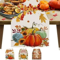 Lwlmwt Fall Decortations for Home,13x72 Inch Fall Table Runner Thanksgiving Harvests Table Runner Autumns Pumpkin Maple Leaf Runners For Home Kitchen Dining Party Decoration,Gift for Home