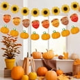thumbnail image 1 of Lwlmwt Fall Decortations for Home,Recently Developed Holiday Props Thanksgiving Party Decorations Fall Pumpkin Turkey Pull Flags Pull Banners,Gift for Home, 1 of 6