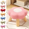 thumbnail image 1 of Lwlmwt Flower Stool,Generic Small Flower Shape Stool,Modern Style,Multi-Purpose Foot Stool,Wooden Seat,Durability Floor Stool Baby Chair, 1 of 5