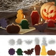 thumbnail image 1 of Lwlmwt Halloween Candle Molds for Candle Making,Diy Epoxy Resin Mold,Spider Web,Pumpkin Ghost,Bat Coffin,Halloween Plaster Candle,Silicone Mold,Home Party Decorations, 1 of 5