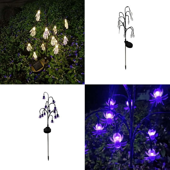 Lwlmwt Halloween Decorations Outdoor,Solar-powered Halloween Decorative Branch Lights,Outdoor Solar Lights Waterproof,Solar Pathway Lights,Ghost Festival Decorative Lantern
