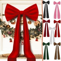 Lwlmwt Large Christmas Bow 20x70-inch Velvet Bow Decoration Ideal for Christmas Tree Topper and Wall Decor