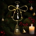 thumbnail image 1 of Lwlmwt Lighted Christmas Tree Topper Angel with Timer, 11 Inch Pre-Lit Gold Metal Small Angel Tree Topper with Lights for Christmas Tree Decoration Indoor, Battery Operated, Christmas Gifts, 1 of 9