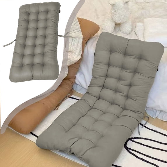Lwlmwt Lounge Chair Cushion Non-slip High-Back Chair Pad Bench Cushion Features Dual Side Straps and Elastic Back Fasteners Suitable for Lounge Chairs