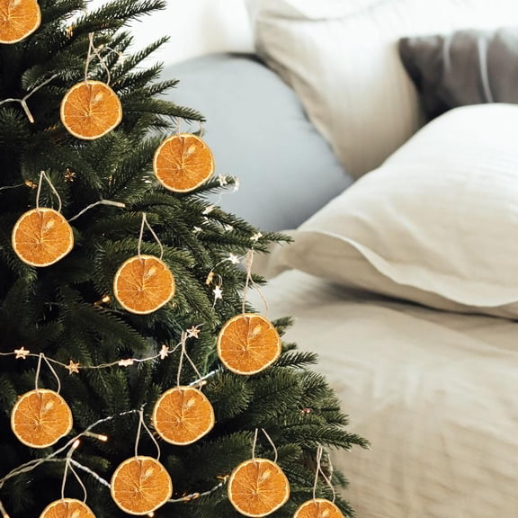 Lwlmwt Natural Christmas Tree Decorations Set Includes Cinnamon Sticks, Dried Orange Slices, and Cotton Perfect for DIY Crafts Gift-Wrapped