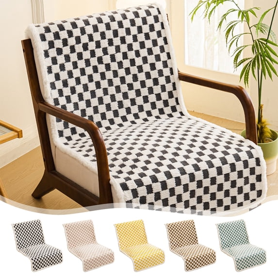 Lwlmwt Office Lounge Chair,Plush Cushion Backrest,One-piece Thickened Anti-slip Pad,For Chairs Stools Sofas And Recliners