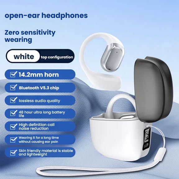 Lwlmwt Over-ear Bluetooth Headphones Hook-style Bluetooth Sports Ear buds Comfortable and Secure Fit Extra-Long Battery Life Ideal for Daily Commutes and Outdoor Activities