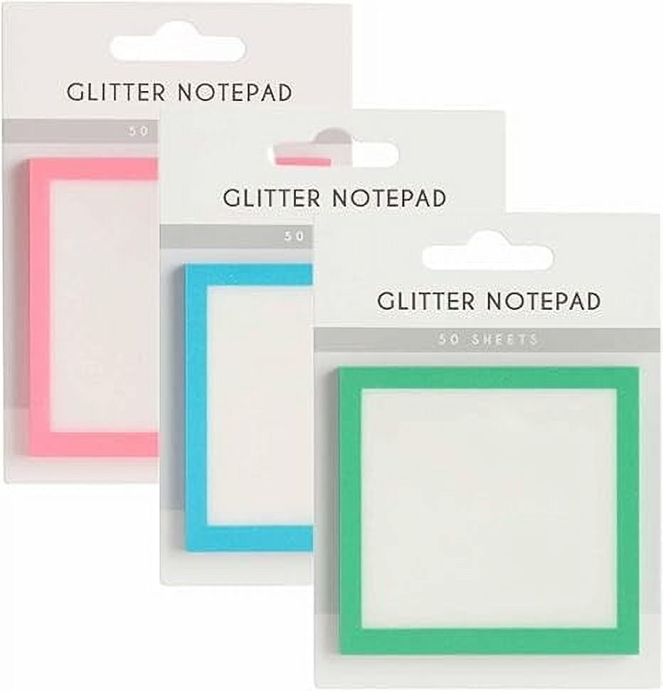 Lwlmwt Shiny Transparent Sticky Notes Cute Self-Adhesive Memo Pad ...