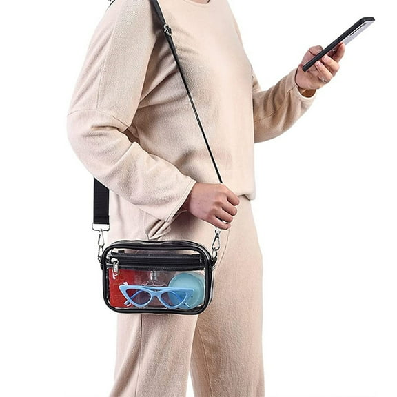 Lwlmwt Transparent Black Border Pvc Cosmetic Bag,Wide Open Large Professional Clear PVC Travel Makeup Artist Set Bag Cosmetic Nails Beauty Bags