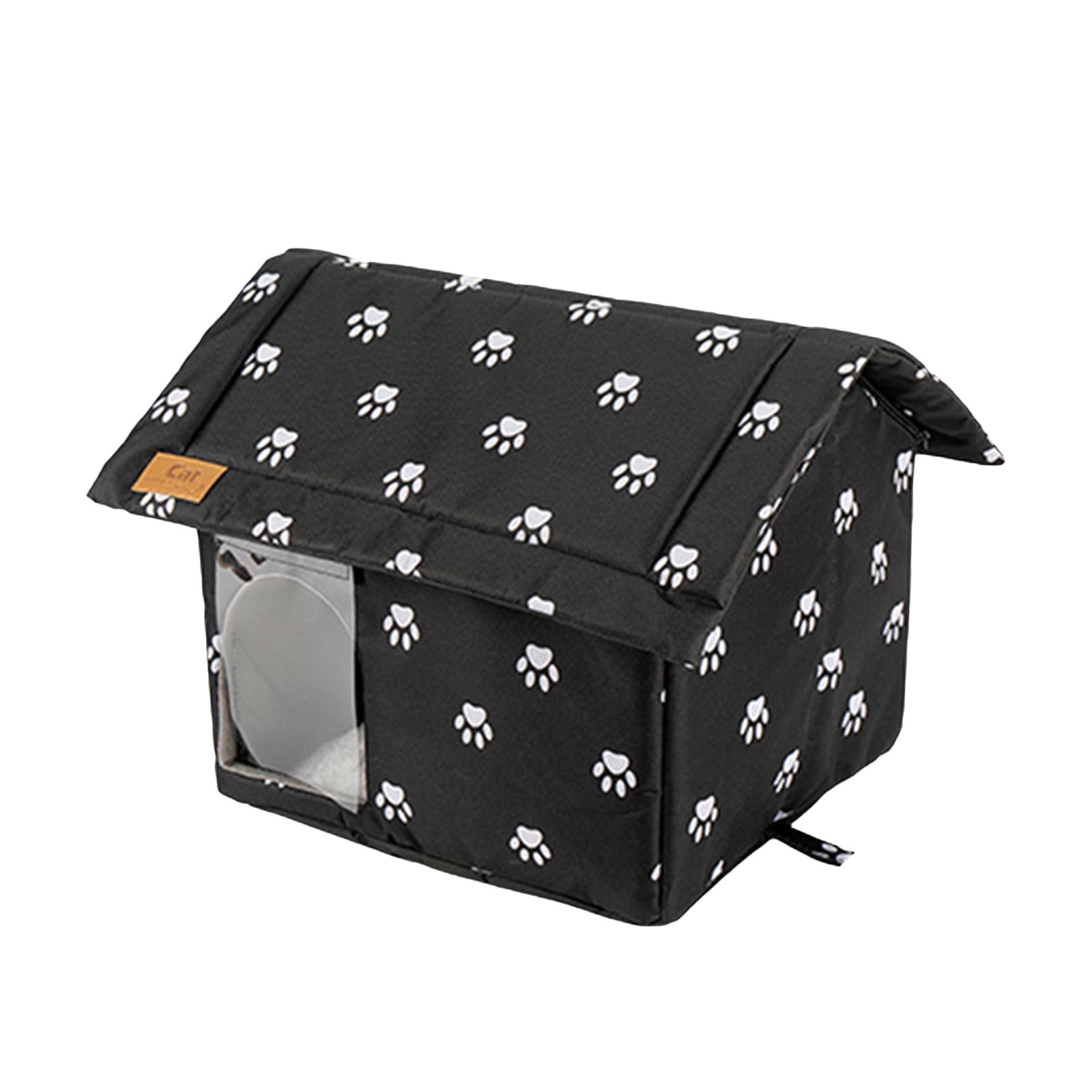 Lwlmwt Winter Outdoor Cat House,Cat House Thickened Weatherproof Foldable,Waterproof,Portable and Foldable,Stray Cat Warm Shelter,Winter Pet Shelter
