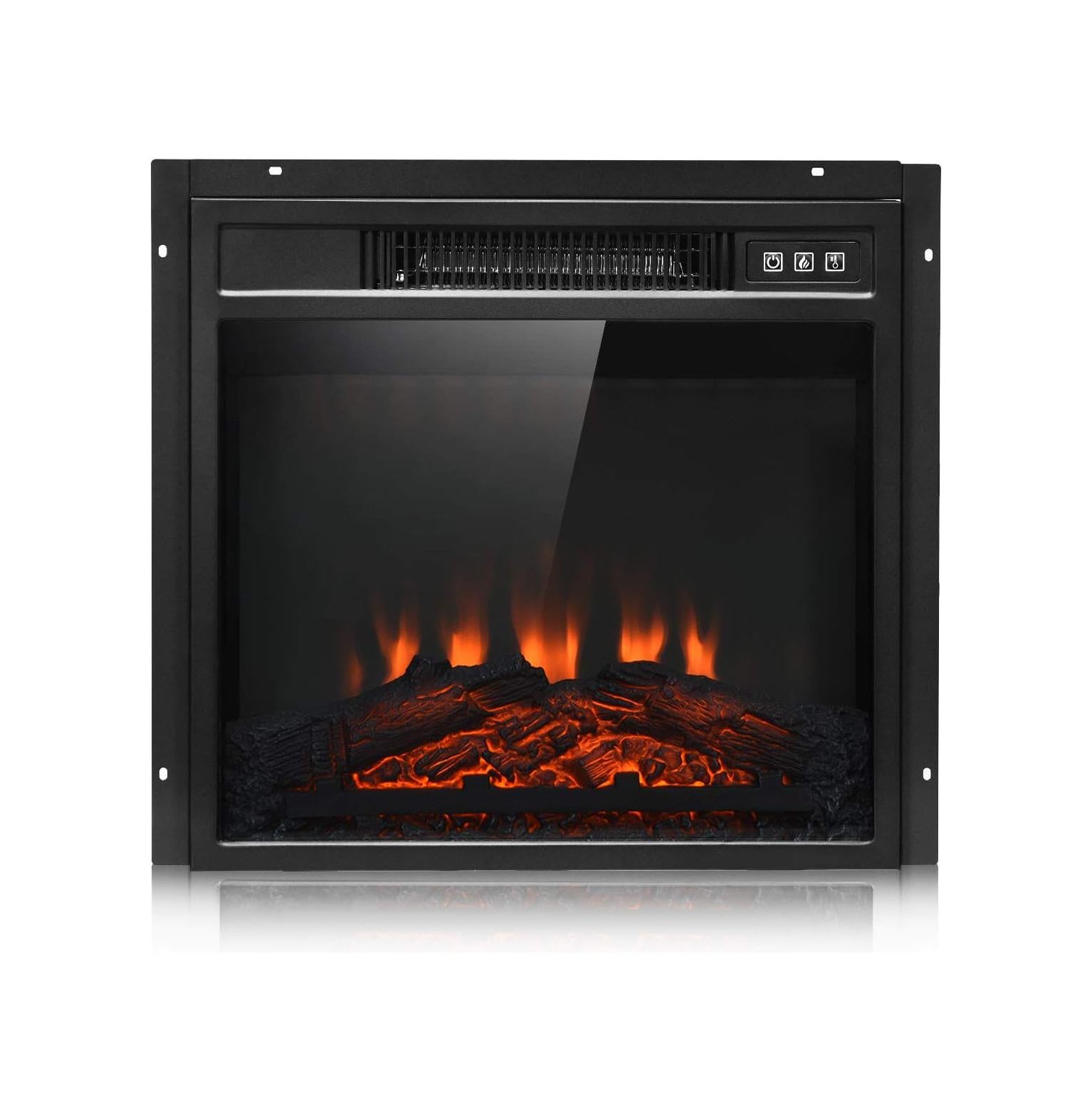 Lwory 18’’ Electric Fireplace Insert, Electric Heater with Adjustable