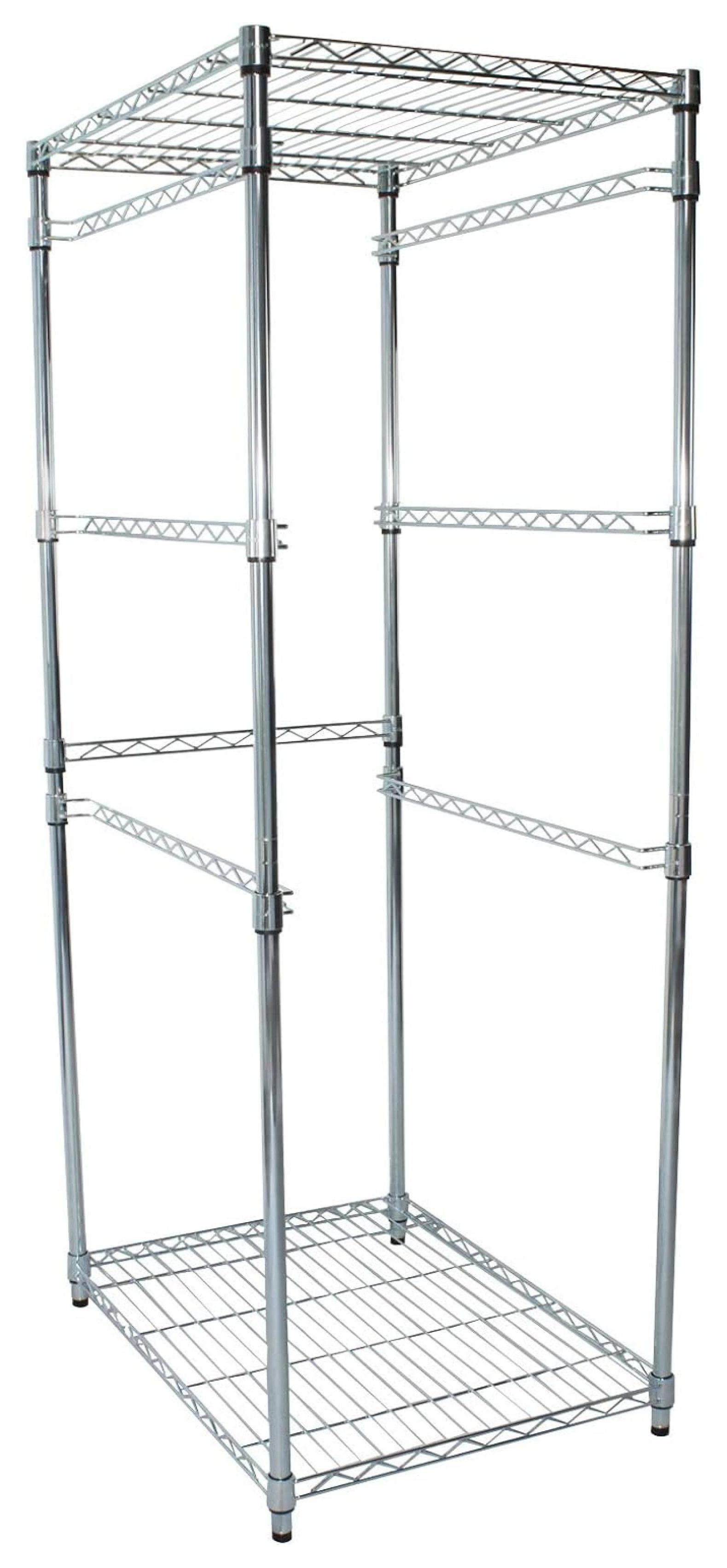 Lwory 5 Tier Steel Storage Bin Rack, Zinc Plated, NSF Certified, 31″ x