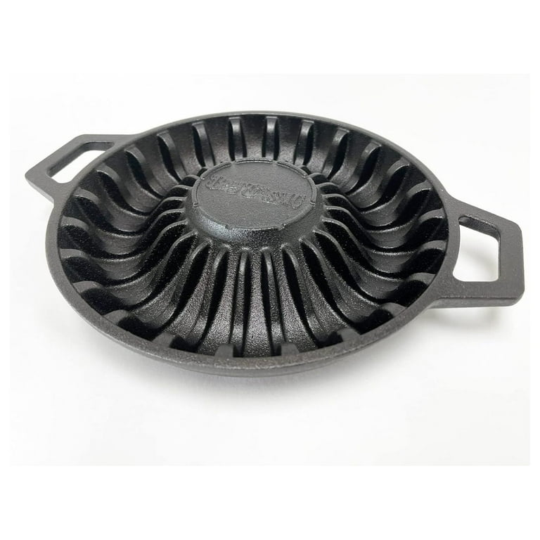  BOLVOUD Cast Iron Oyster Grill Pan, Roasted Shrimp