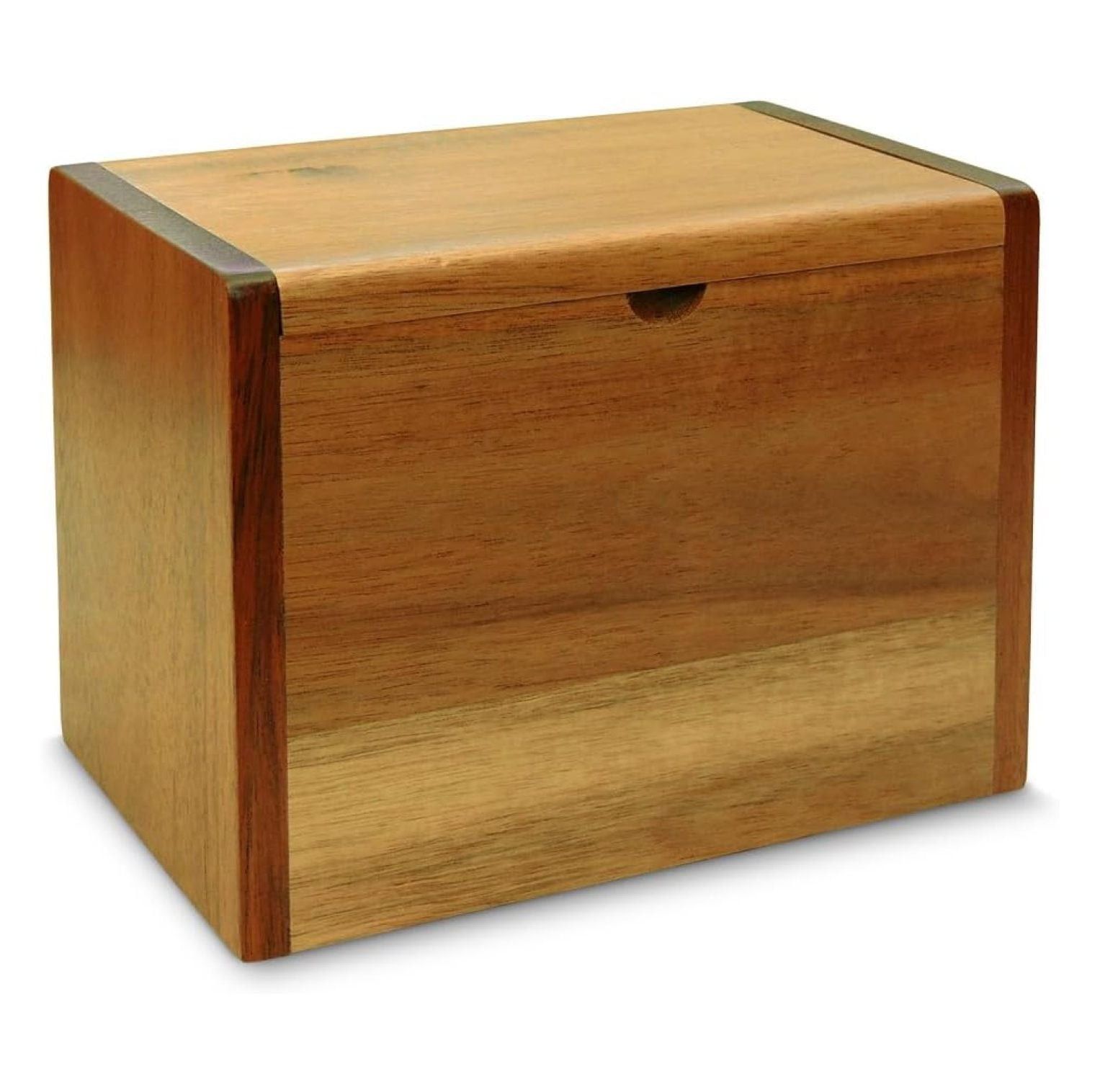 Lwory Acacia Dark Wood Recipe Box (Unengraved) 4x6 Cards Up to 300