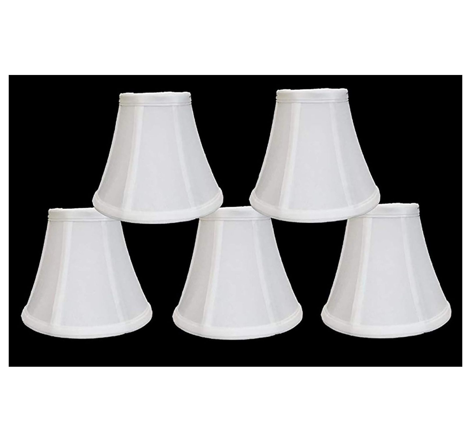 Lwory Chandelier Lamp Shades 6inch, , Clip On, White (Set of 5