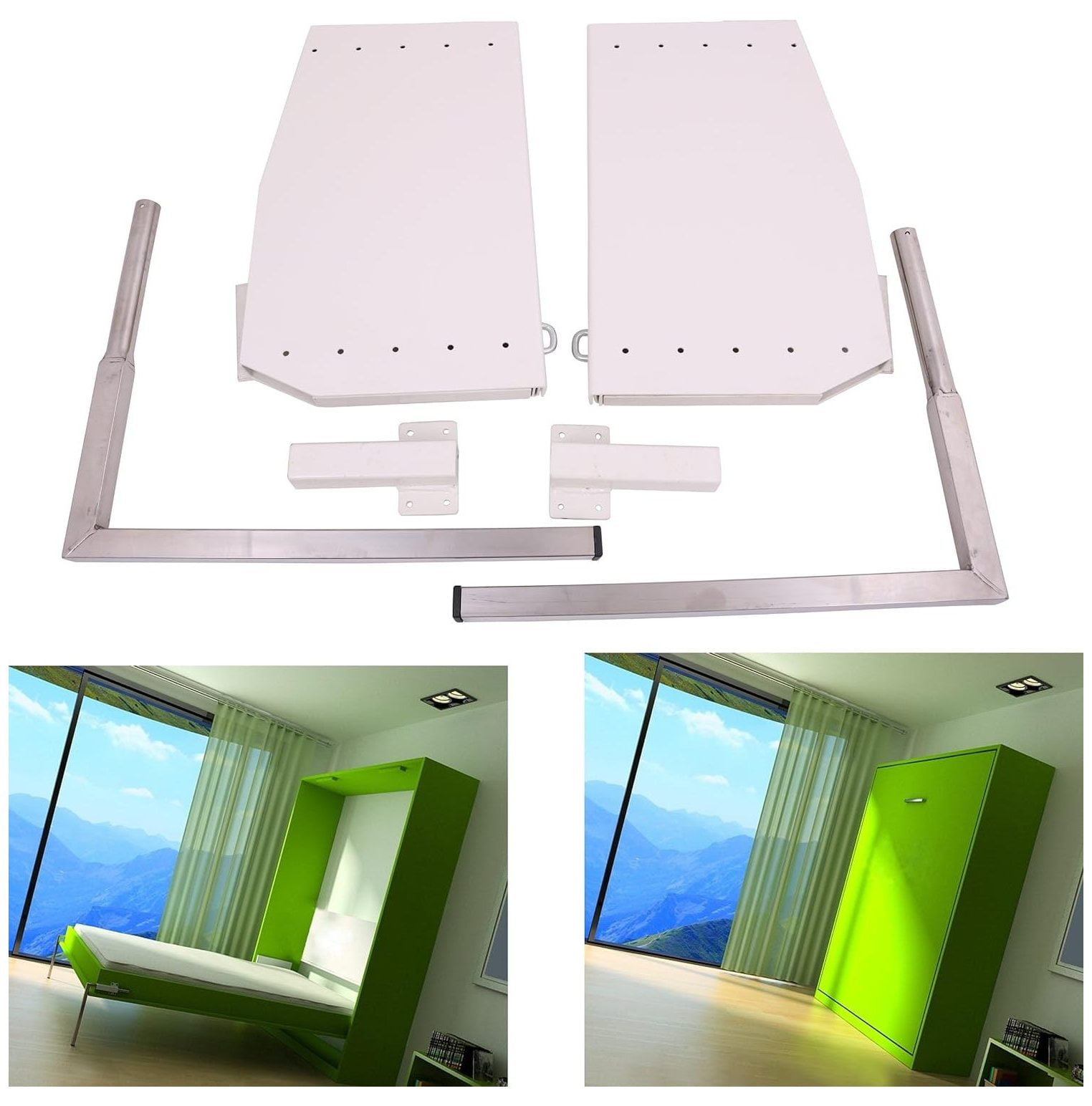 Lwory DIY Murphy Wall Bed Mechanism Hardware Kit ，Vertical Wallbed