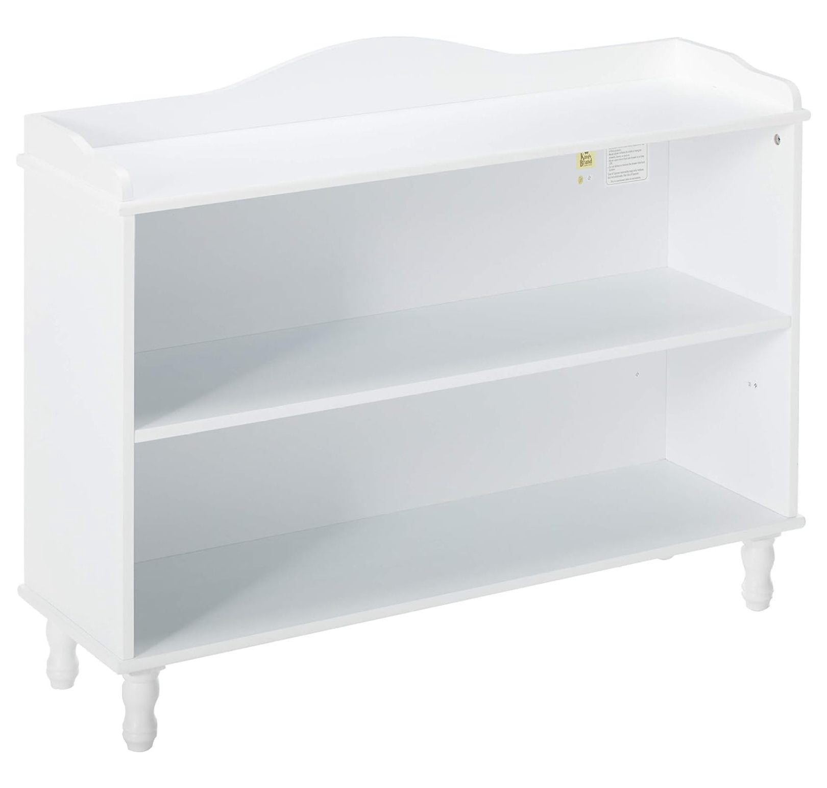 Lwory Furniture White Wood Children's 2Shelf Bookcase Display