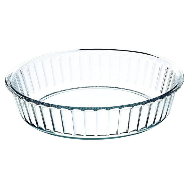 Lwory Glass Pie Pan for Baking Deep Round Pie Plate Dish Great For