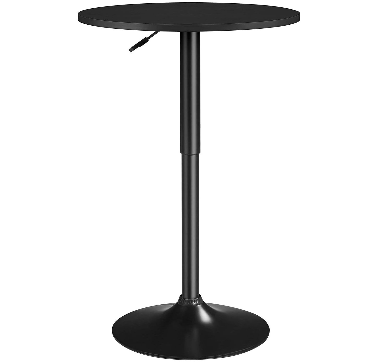 Lwory Height Adjustable Round Pub Table Counter Bar Height MDF Top