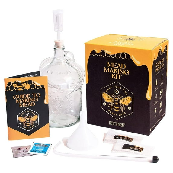 Lwory - Mead Making Kit – Reusable Make Your Own Mead Kit – Yields 1 Gallon of Mead