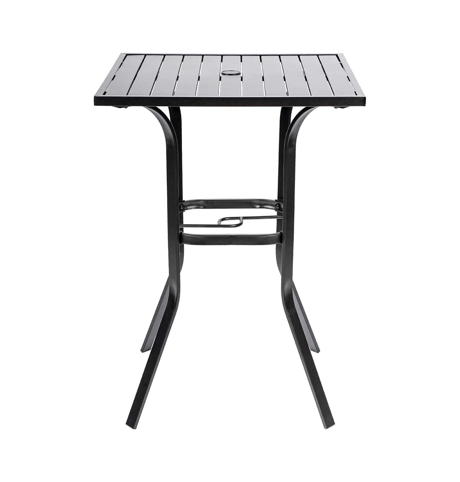 Lwory Patio Square Height Bar Table Outdoor Metal Frame Bistro Table