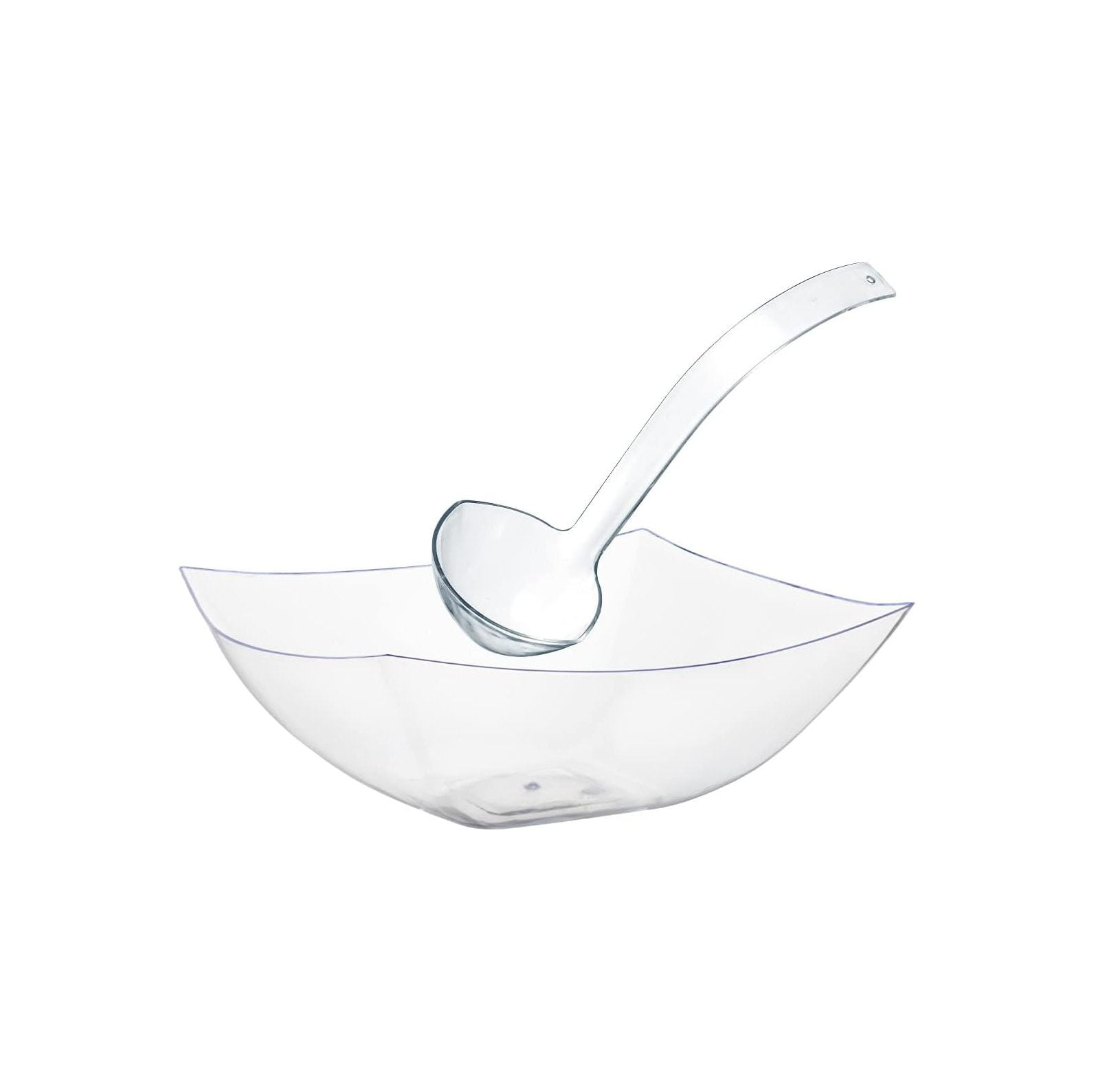 Lwory Plastic Punch Bowl With Ladle I 4 Pcs I Looks Like A Glass Punch