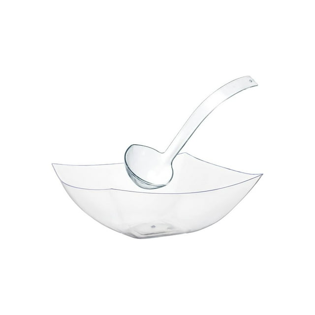 Lwory Plastic Punch Bowl With Ladle I 4 Pcs I Looks Like A Glass Punch