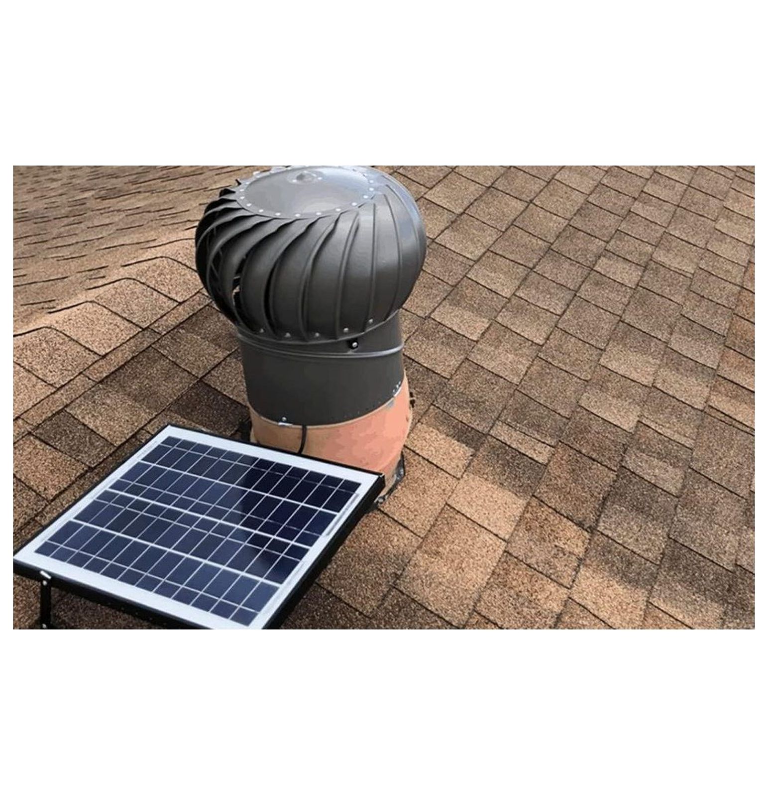 Lwory Powerful 50Watt 24 Hour Solar Roof, Attic, Exhaust Fan Quietly