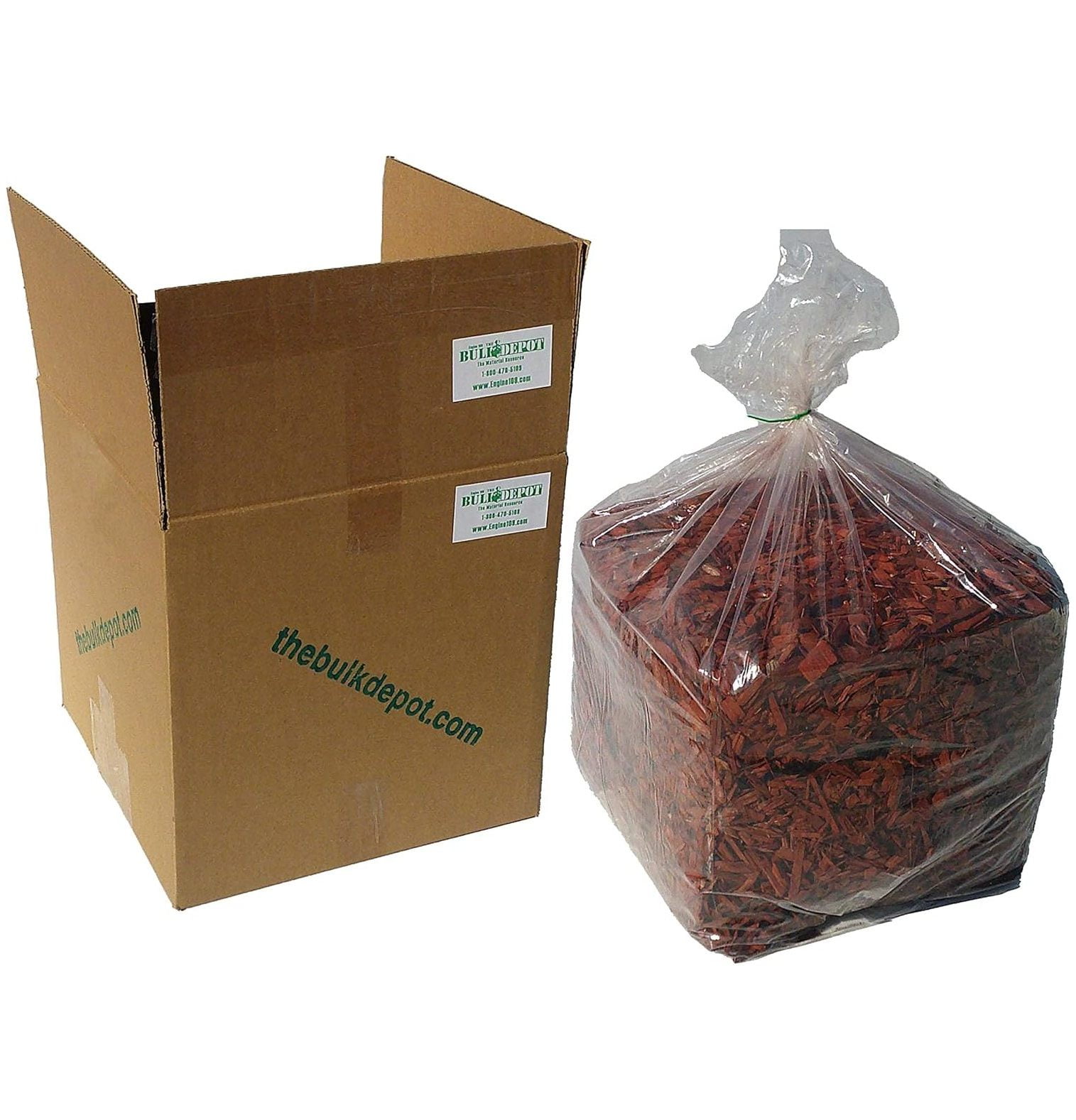 Lwory Raging Red Colored Wood Chip Mulch 42 Quarts! Colored Landscape