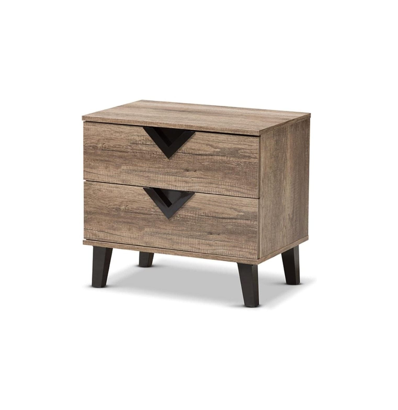 Swanson Light Brown Oak 2-Drawer Nightstand