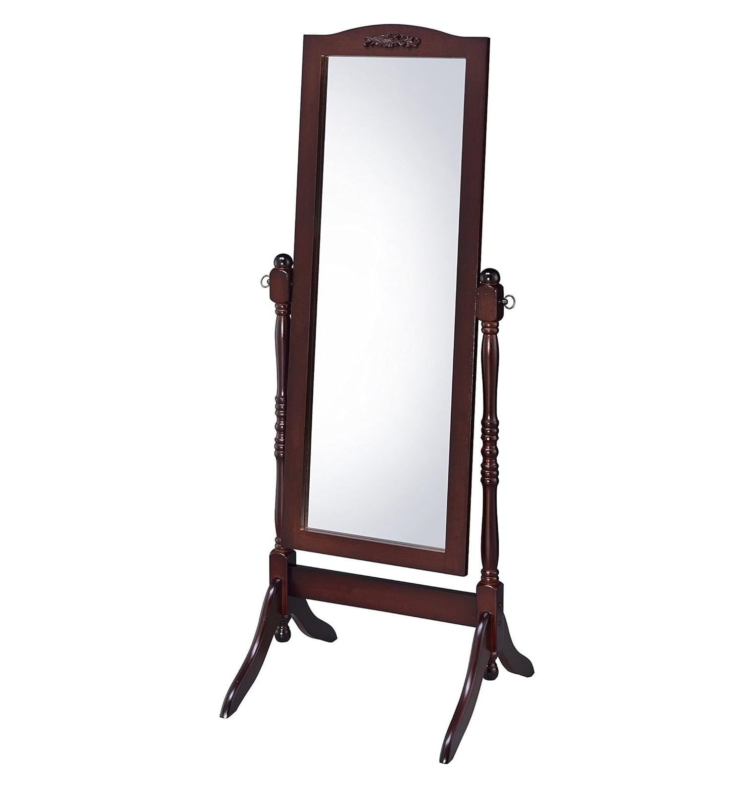 Victoria Walnut Full-Length Freestanding Cheval Mirror