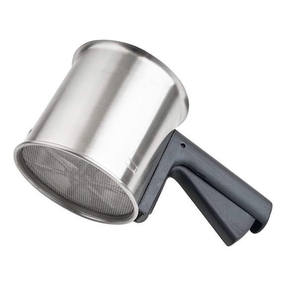 Lwzlh 21x11cm Stainless Steel Flour Sifter Sieve Baking Powder Dredger Fine Mesh Strainer for Baking Kitchen