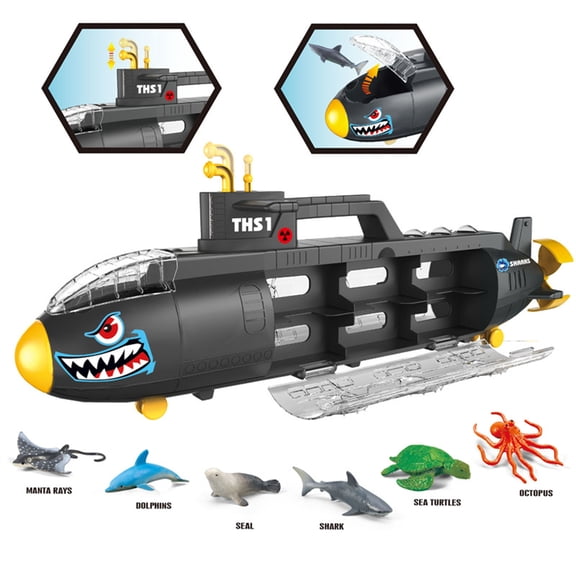 Lwzlh Submarine Toy - Portable Submarine with Family Storage Case, Ocean Toy Model, Toy for All Ages, Submarine Model Toy, Pool Toy, Interactive Toy