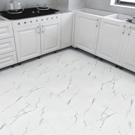 Lxcreat 12" x 12" Vinyl Floor Tiles 20 sq ft, for Bathroom Kitchen 20 Piece