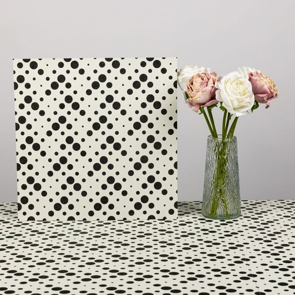 Lxcreat 12" x 12" Vinyl Flooring Black and White Peel and Stick Floor Tile, 10Pcs