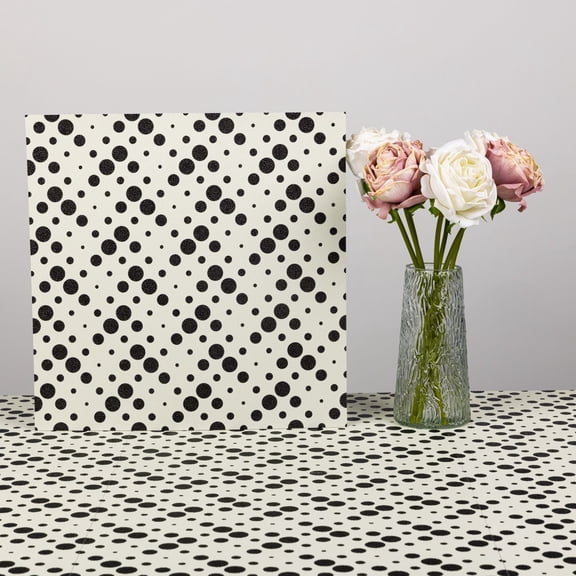 Lxcreat 12-in x 12-in Vinyl Flooring Peel and Stick Floor Tile Black and White Self-Adhesive DIY Flooring Feel for Kitchen Dinning Room Bedroom Home Decoration, 10Pcs