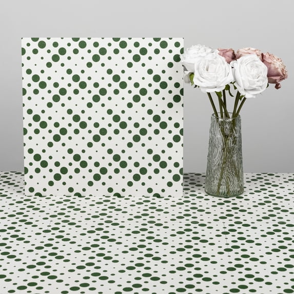 Lxcreat Peel and Stick Floor Tile Vinyl Flooring Self-Adhesive Vinyl Planks Green and White Flooring 12-in x 12-in