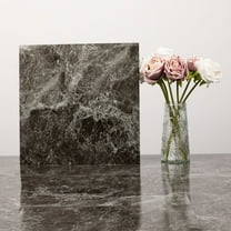 Lxcreat 12 x 12 inch Peel and Stick Floor Tile White and Grey Marble Look Self Adhesive Vinyl Flooring Waterproof