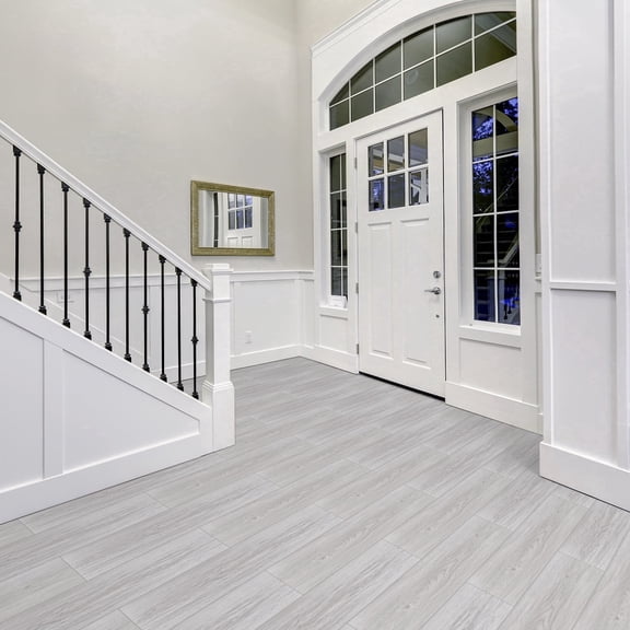 Lxcreat 20PCS Peel and Stick Vinyl Flooring Tile Wood Grain Look Self Adhesive and Waterproof for Transfer Bathroom, Kitchen, Living Room, Bedroom (35-in x 6-in x 0.6-mm)