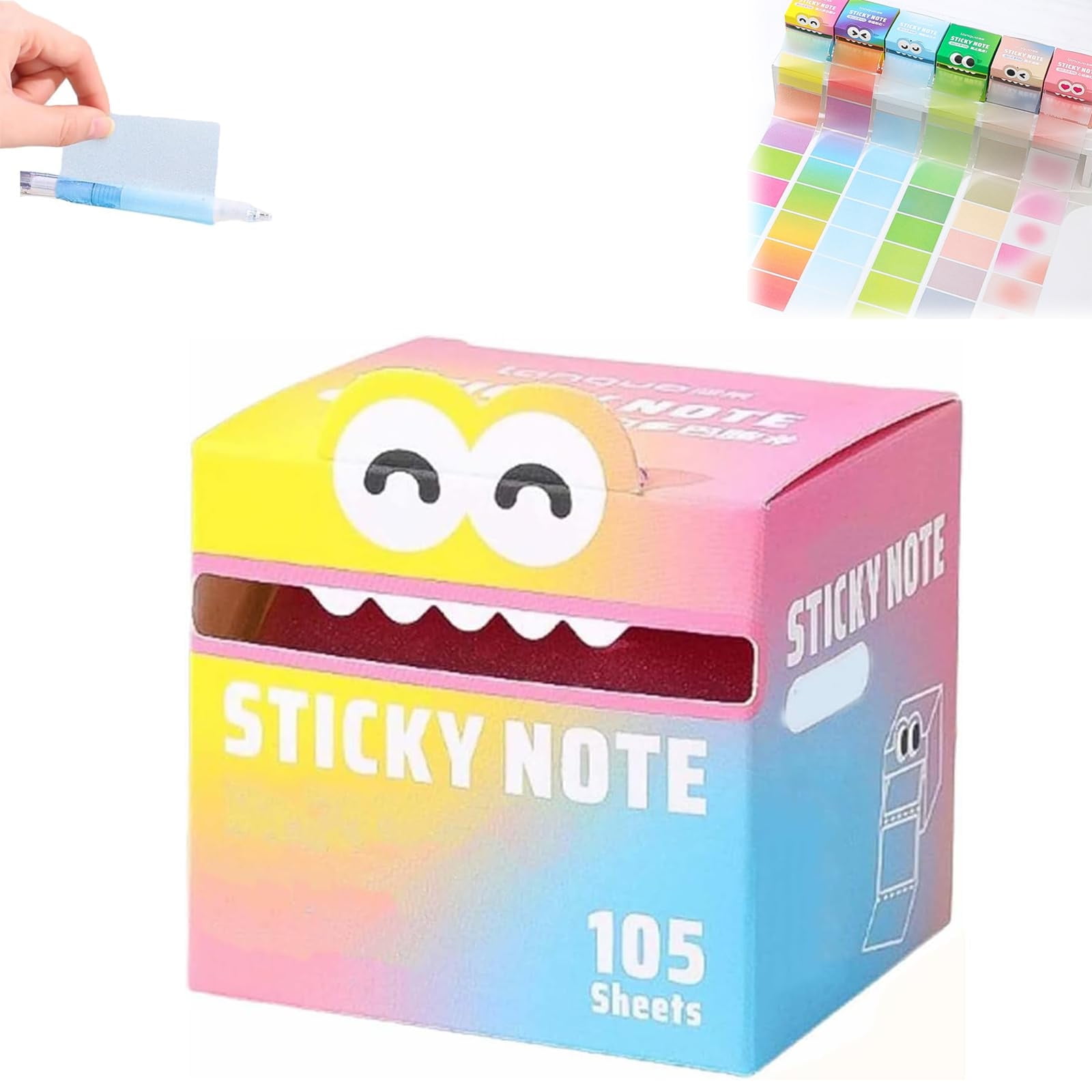 Lxcreat Cute Monster Pattern Sticky Note, Funny Pastel Animal Post It ...