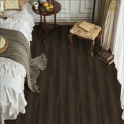 Lxcreat 35'' x 6'' Reddish brown PVC Floor Tiles 14.58 sq ft. Coverage Area, for Bedrooms 10 Piece