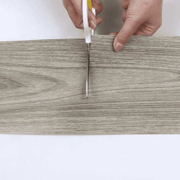 Lxcreat Peel and Stick Floor Tile, 35in x 6in, 10Pcs Gray Wood Grain Vinyl Flooring - Self Adhesive, Waterproof, Ideal for Bathroom, Kitchen, Living Room, Bedroom - Covers 14.5 Sq.ft