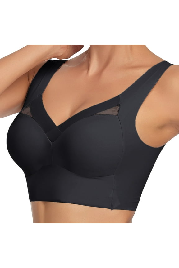 Sale Bras for Women Black Comfortable Seamless Full Coverage Bra for Women, Wireless Bras with Soft Support
