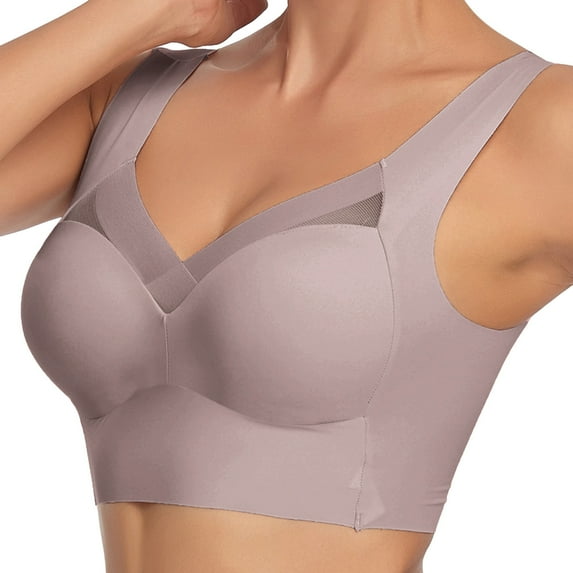 Lxkfashion Sale Sports Bra for Women Pink Women's Cotton Non-Wired Double Layer Soft Cup Bra, Soft Comfortable Invisible Seamless Under Clothing Bra, Opaque