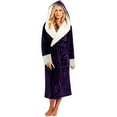 thumbnail image 1 of Lxkfashion Women Robes Winter Plush Lengthened Shawl Bathrobe Home Clothes Long Sleeved Robe Coat Soft Ladies Sleepwear, 1 of 8