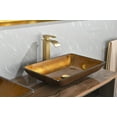thumbnail image 1 of Lxmons 22x14 inch Handmade Glass Bathroom Vessel Sink in Gold Finish with Faucet and Drain, 1 of 10