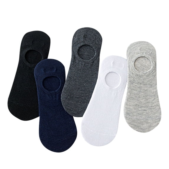 LxrBlank 5 Pairs Womens Mens Low Cut No Show Socks Cute Dog Pattern Colorful Novelty Breathable Casual Socks One Size